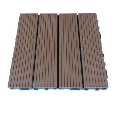 Piso exterior 300x300mm do clique da prancha das telhas de assoalho do Woodgrain WPC