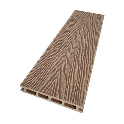 Decking WPC gravado 3D à prova d'água à moda para jardim e varanda