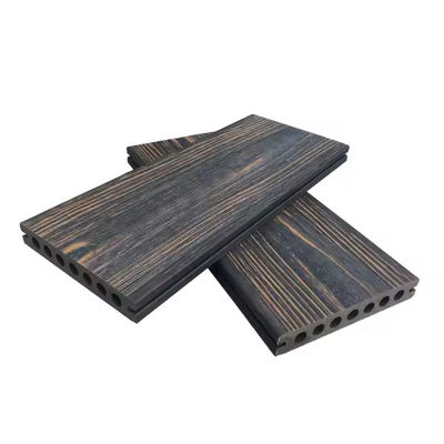 Pisos sólidos de terraço de coextrusão de três camadas de cores mistas do deck Wpc