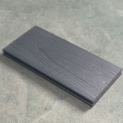 WPC ARQUITETÔNICO EM ACABAMENTO DE METAL LÍQUIDO GRAFITE PRATA DECKING WPC