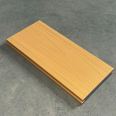 PAINÉIS WPC METÁLICOS COM DECKING DE LUXO PATINA GLIMMER DOURADO