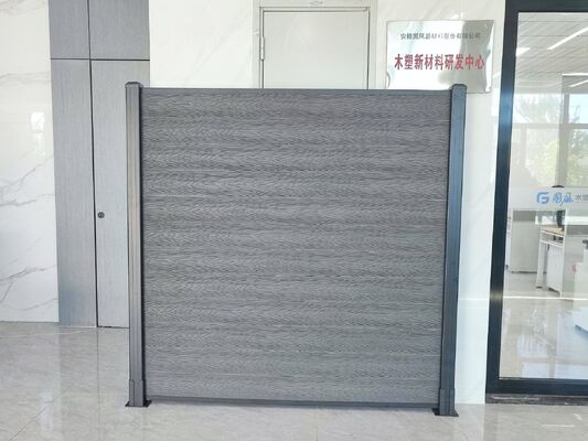 Quadro de alumínio WPC que cerca a segurança interna exterior do estilo da ripa