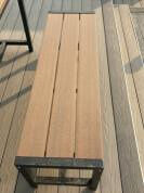 Móveis de jardim WPC de grande venda - Mesa comercial externa com banco correspondente