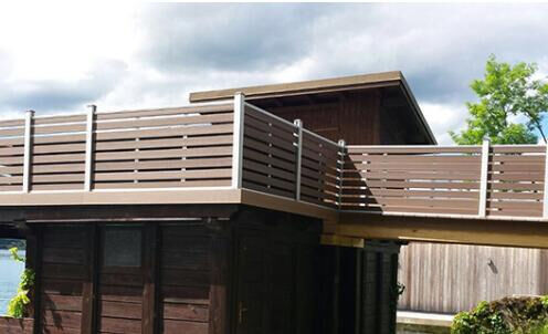 Painel de cerca WPC com acabamento fosco fácil de limpar para pátio de escritório