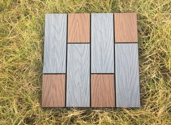 Venda por atacado DIY WPC Deck Tiles 30 * 30 CM Pisos externos duráveis ​​para uso residencial