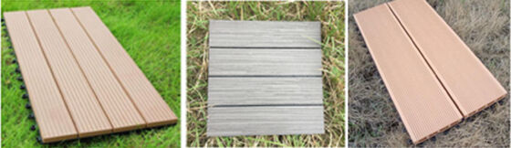 Ladrilhos de deck WPC interligados 30x30CM Pisos de pátio DIY para espaços residenciais ao ar livre