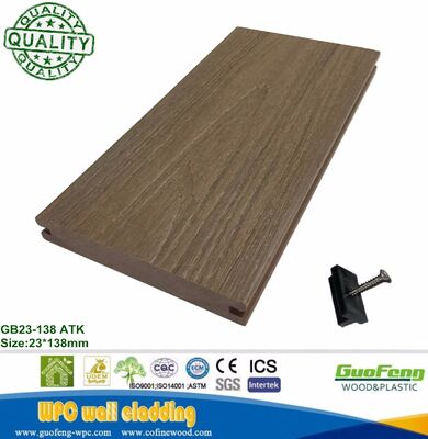 Textura de madeira anti-séptica WPC Pisos/decks projetados coextrudados WPC com certificado CE