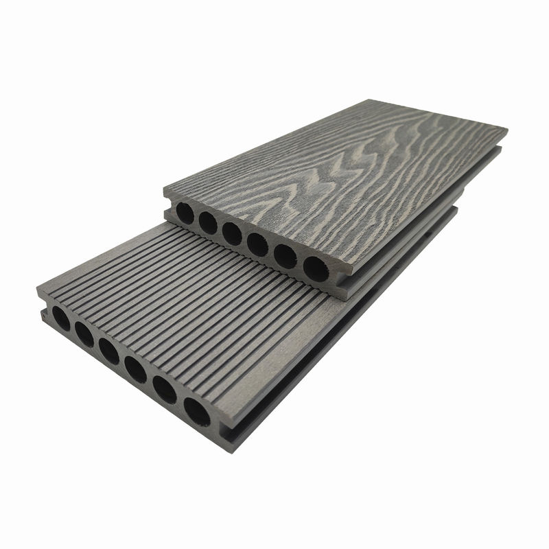O Decking composto gravado 3D de WPC embarca pranchas plásticas da madeira