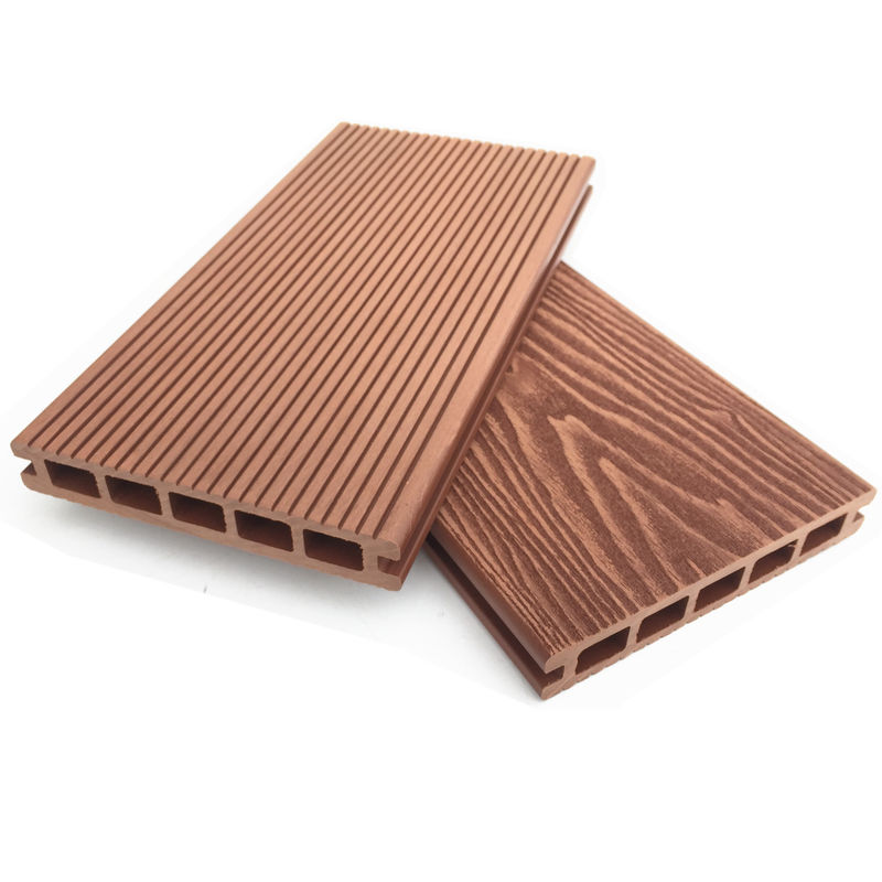 Pisos projetados compostos de madeira e plástico de deck composto de teca para terraço 3D