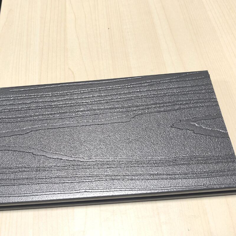 WPC ARQUITETÔNICO EM ACABAMENTO DE METAL LÍQUIDO GRAFITE PRATA DECKING WPC