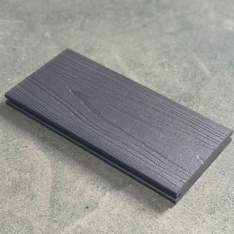 WPC ARQUITETÔNICO EM ACABAMENTO DE METAL LÍQUIDO GRAFITE PRATA DECKING WPC