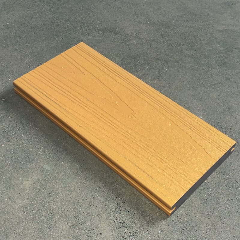 PAINÉIS WPC METÁLICOS COM DECKING DE LUXO PATINA GLIMMER DOURADO